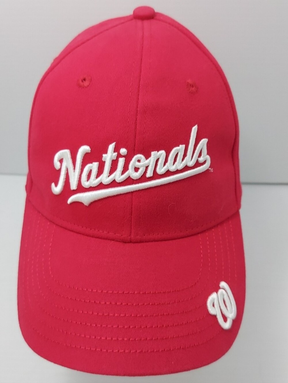 Red "Nationals" Script Baseball Cap - Picture 3 of 13